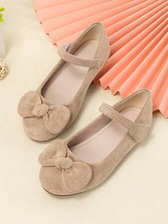 Bailarinas con lazo para niña, aptas para uso casual al aire libre, otoño/invierno