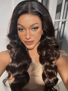Density Pro Loose Wave 1B/4# Ombre Balayage Salon Hair Color FullCuticle Loose Body Parting Max 13x4 High Density Human Hair Skin Melt Lace Frontal WigWith Invisibl Natural Look - S4 - View 2