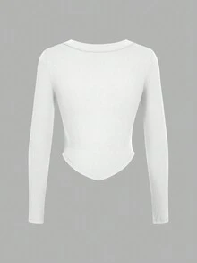 SHEIN EZwear 3 件装休闲简约女式修身加厚无缝长袖 T 恤，适合秋冬季 - 彩色 - 查看 4
