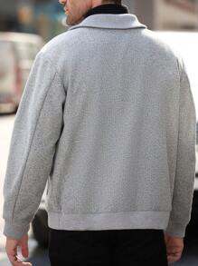 Manfinity Homme Men's Turtleneck Knitted Jacket, Fashion, Autumn/Winter - Grey - View 6