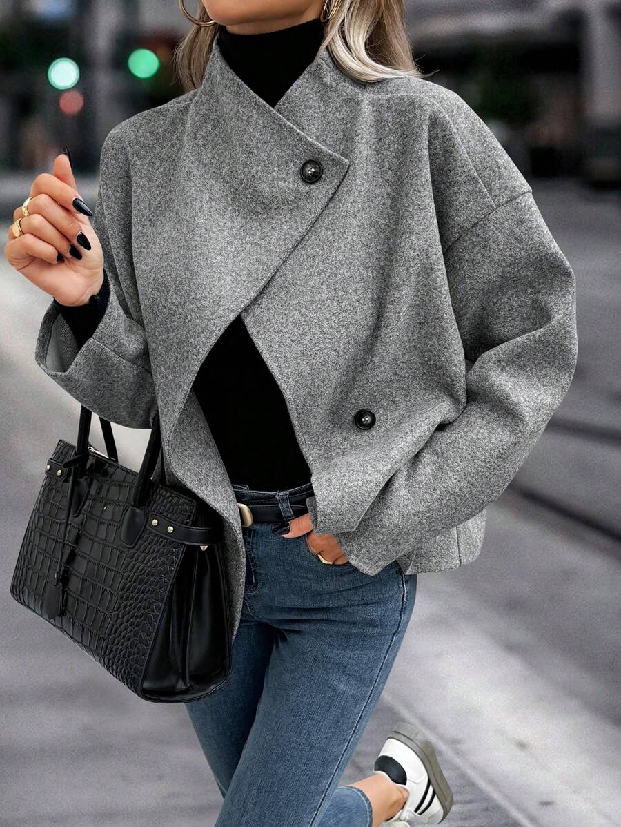 EMERY ROSE 女士休闲立领长袖外套，秋季