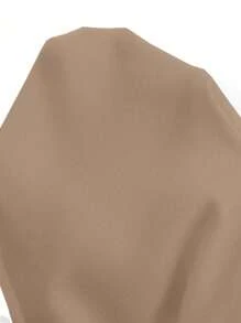 EMERY ROSE Women Casual Solid Color Gather Cuff Blazer For Autumn - Khaki - View 6