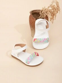 New Girls Summer Strap Hook-And-Loop Flat Sandals - Multicolor - View 3