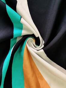 Women's Casual Vacation Style Ribbed Knit Sweater (Wavy Pattern) And Wide Leg Woven Pants 2 Pieces Set