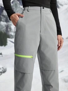 In My Nature 女式户外徒步裤 适合露营和徒步旅行 女式工装裤 - 灰色 - 查看 14