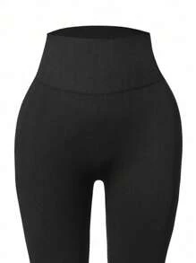 Easithlete Women's Solid Color High Waist Slim Fit Leggings - Multicolor - View 3