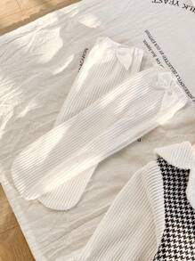 Baby Girl Houndstooth Patchwork Printed Dress, Autumn/Winter - Black - View 4