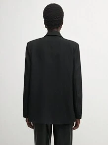 BizChic Christmas Elegant Women's Black Office/Business Jacket Blazers