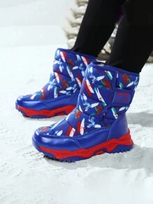 Kinder Warm gefütterte High-Top Schneestiefel für den Einsatz Outdoor im Winter, bequem und gemütlich