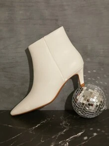 SHUZIA Kitten Heel Bootie With Slanted Topline