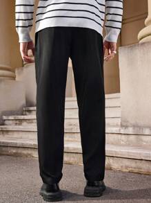 Manfinity VCAY 男士休闲宽松抽绳腰直筒梭织裤，时尚日常穿着