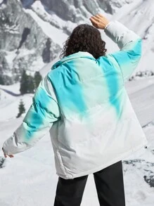 In My Nature Women's Winter Gradient Color Padded Jacket, Fashion Outdoor/Camping/Hiking/Commuting Wear Winter Women Tops,Women's Fall & Winter Outdoor  Jacket - Blue - View 11