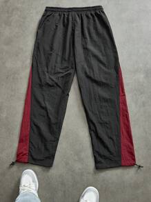 Sport MetroGents Manfinity Sport Metro 男友风撞色抽绳腰休闲运动裤秋季透气