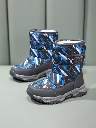 Stivali da neve per bambini comodi e con fodera calda per l'inverno, adatti per Natale