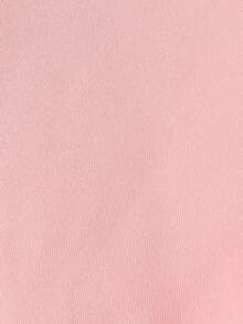 2 Stücke/Set Baby Mädchen fröhliches lächelndes Gesicht & bunt gemusterter Schlupfkragen Sweatshirt & Hose Set, Lässig für Herbst/Winter - Pink - Übersicht 7