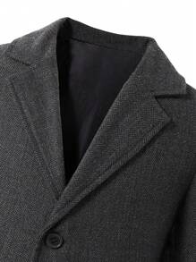 SHEIN 4pcs/Set Tween Boy Gentleman's Outfit Including Blazer Jacket, Vest, Long Sleeve Shirt, And Trousers, Elegant & Formal Wear For Birthday Party, Wedding, Christmas, Halloween, Graduation