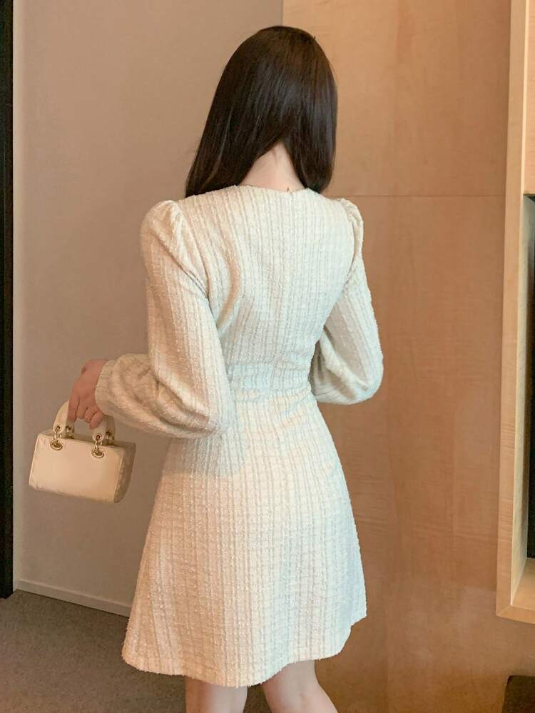 Short Crew Neck Long Sleeve Dress For Women,Fall Clothes