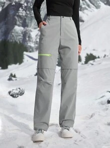 In My Nature 女式户外徒步裤 适合露营和徒步旅行 女式工装裤 - 灰色 - 查看 13