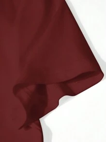 SHEIN Unity 女士圣诞姜饼人数码印花休闲节日 T 恤 - 紅色 - 查看 4