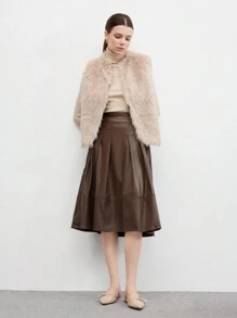 CUCCOO BIZCHIC Giày bệt mũi nhọn quai chéo màu mơ, thích hợp đi làm, hẹn hò, đi chơi - Màu be - Xem 10