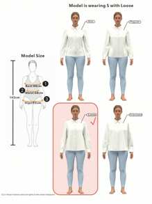 SHEIN LUNE Solid Button Front Pocket Patched Shirt,Long Sleeve Tops - Army Green - View 7