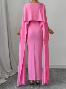 Elenzga Elegantes Bodycon-Kleid für Frauen mit Perlen-Verzierung, Maxi-Outfit für Frauen