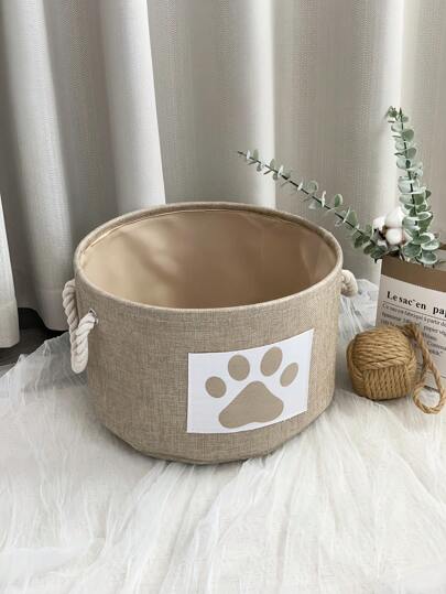 1 PIEZA Cesta de almacenamiento plegable para mascotas - Organizador de ropa y caja de almacenamiento de juguetes para gatos y perros, regalo listo para Navidad o fiestas, armario plegable para mascotas que ahorra espacio, organizador multiusos de accesorios para mascotas con asas