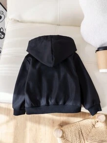 SHEIN 男婴休闲舒适多功能加厚保暖连帽外套，适合通勤、上学、居家、休闲、街头、聚会、幼儿园等场合。 - 彩色 - 查看 4