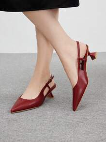 CUCCOO BIZCHIC Weiße PU Leder Damen Flache Schuhe mit Spitzer Kappe und Niedriger Absatz für den Lässig Alltag