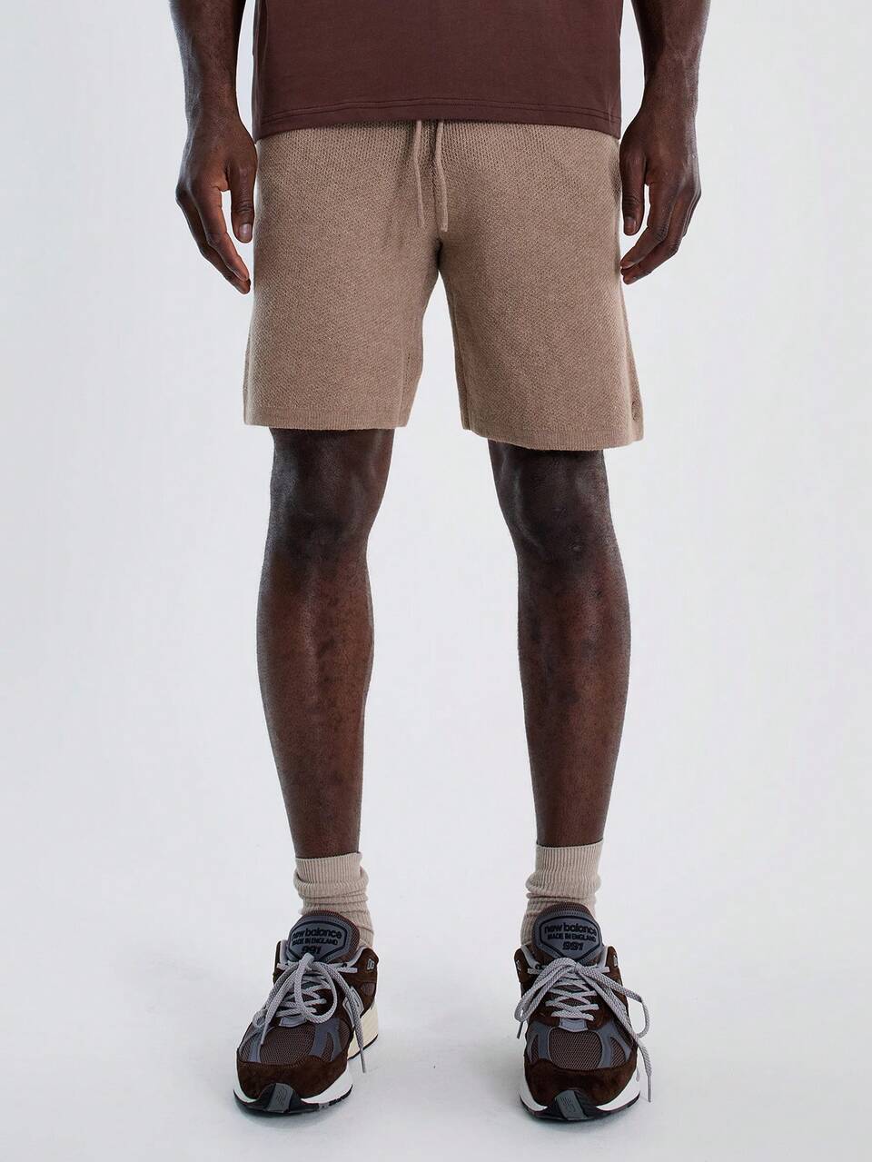 Lightweight Fine Knit Drawstring Elasticated Waistband Shorts SPRING SUMMER Wardrobe