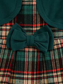 Cozy Pixies 年轻女孩彩色格子撞色腰长袖二合一连衣裙 - 彩色 - 查看 8