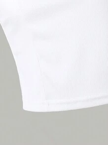 Conjunto de blusa e calças largas com decote assimétrico estiloso para meninas 2024