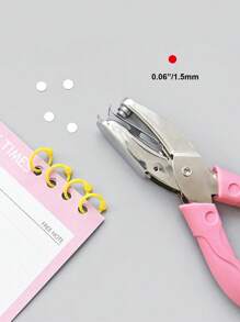 1 cái DIY Lỗ Đục Lỗ Trái Tim/Ngôi Sao/Hình Tròn Kim Loại Cầm Tay Đục Lỗ Cho Học Sinh Văn Phòng Và Thủ Công, Lỗ Tròn 1,5mm, Đồ Dùng Học Tập Giáng Sinh Làm Quà Tặng Ngày Lễ - Hồng - Xem 1