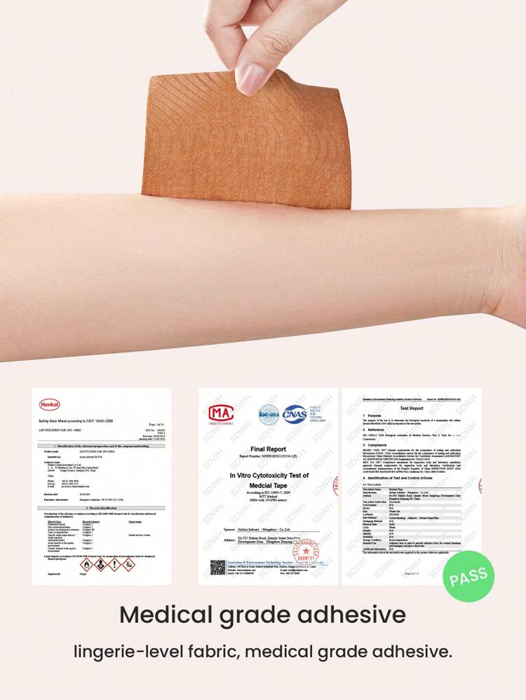 Unsichtbares Brustlifting-Klebeband - 3 Zoll breites Klebetape mit hautfreundlichem Kleber für Push-up & Formung als Hochzeits-BH