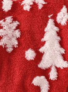 Baby Boy Family Matching Christmas Sweatshirt, Casual Santa Claus, Reindeer, Snowflake & Christmas Tree Allover Print Long Sleeve Pullover, Holiday Family Outfit - Red - View 4