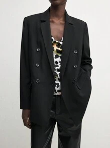 BizChic Christmas Elegant Women's Black Office/Business Jacket Blazers