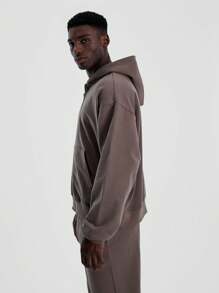 Musero Zip Up Faded Wash Hooded Sweatshirt