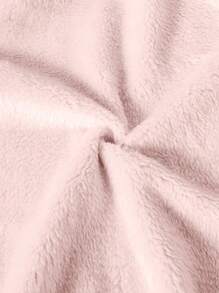 SHEIN Tween Girls Street Style Stand Collar Sporty Zip-Up Thermal Lined Jacket, Pink - Black - View 7