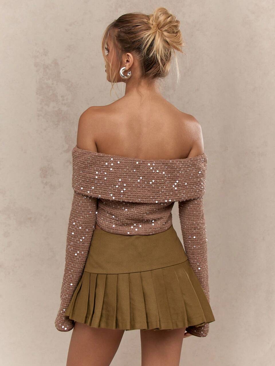 MISSGUIDED Twill Pleated Mini Skirt