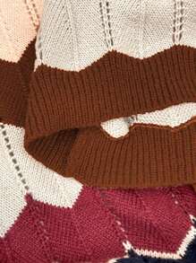 SHEIN LUNE 大码正面纽扣长袖条纹简约休闲衬衫 - 彩色 - 查看 6