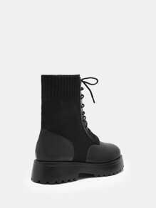 CUCCOO GRLICON 女士踝靴和短靴，Y2K、朋克、机车风、酷女孩风格，适合万圣节、圣诞节、派对 - 黑色 - 查看 8