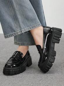 CUCCOO BIZCHIC Damen Mode vielseitige Plateauloafer Slip-On, Neu für Neujahr, Valentinstag