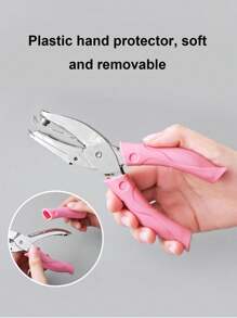1 cái DIY Lỗ Đục Lỗ Trái Tim/Ngôi Sao/Hình Tròn Kim Loại Cầm Tay Đục Lỗ Cho Học Sinh Văn Phòng Và Thủ Công, Lỗ Tròn 1,5mm, Đồ Dùng Học Tập Giáng Sinh Làm Quà Tặng Ngày Lễ - Hồng - Xem 5