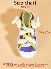 1 Đồ chơi nhai bằng dây thừng dệt tay cho mèo, chó nhỏ, chó con, giày kêu cót két, đồ chơi thú cưng bằng vải nhung, nhai, làm sạch răng, chơi tương tác, giảm buồn chán, quà tặng Giáng sinh, năm mới, ngày lễ tình nhân cho chó con, mèo con, mèo con, thú cưng trưởng thành, bền, không độc hại, đồ dùng cho thú cưng, phụ kiện cho chó, đồ chơi cho mèo, đồ nhai chống cắn, vui chơi, chỉ dành cho giống chó nhỏ, quà tặng cho thú cưng - Nhiều màu - Xem 4