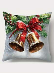 4 Packs Christmas Throw Cushion Covers , Santa Claus & Reindeer Holiday Patterns, Zippered, Machine Washable Pillow Cover, Festive Decor For Various Rooms,Polyester Fabric, For Home Sofa, Bedroom, Living Room Decor (Insert Not Included) - Multicolor - View 4