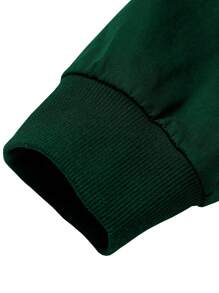 Manfinity Homme Men's Front Zipper Long Sleeve Letter Print Minimalist Hooded Spring And Autumn Jacket, For Fall