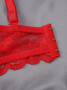 Bộ 3 chiếc/Bộ Áo Ngực Ren Lãng Mạn Màu Trơn Tối Giản Thoải Mái Hỗ Trợ Hàng Ngày Cho Người Có Ngực Nhỏ Đồ Lót - Nhiều màu - Xem 4