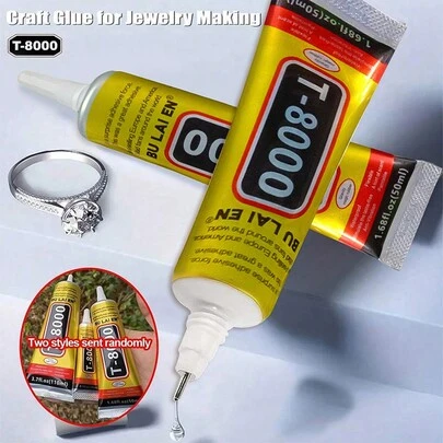 1pc 15ml/50ml/110ml T8000 Glue, Craft Adhesivefor Cell Phone Screen Repair Glass Wood Crafts Metal And Stones,Diamond Painting Acrylic Point Drill DIY, Jewelry Drill Special Glue Christmas For Holiday Gift Giving