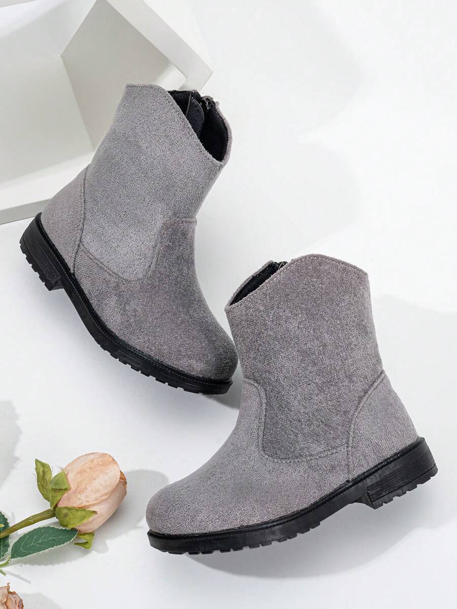 24pcs Girls Western Boots New Autumn/Winter Anti-Slip Warm Comfortable Flat Western Style Infant Boots, For Christmas