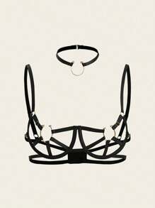 SpicyHot Goth Ring Detail Cutout Lingerie Accessory